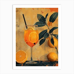 Glass Of Orange Juice 7 Art Print