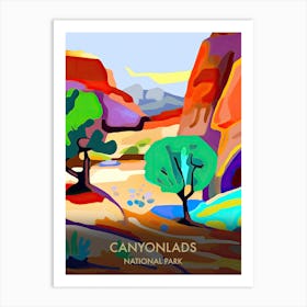 Canyonlands National Park Travel Poster Matisse Style 3 Art Print