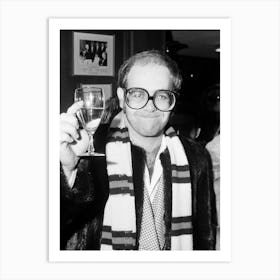 Elton John At The Fa Cup 1976 Art Print