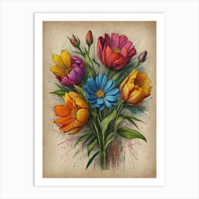 Bouquet Of Flowers 1 Art Print