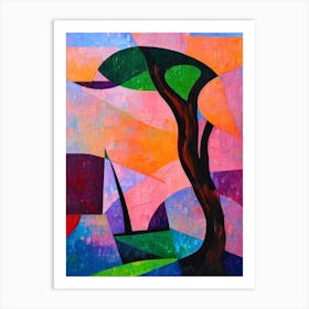 Rhododendron Tree Cubist 1 Art Print