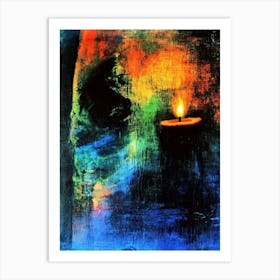 Candle In The Dark Art Print