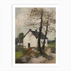 A Cottage In The English Country Side Painting 13 Art Print
