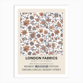 Poster Floral Morning London Fabrics Floral Pattern 3 Art Print
