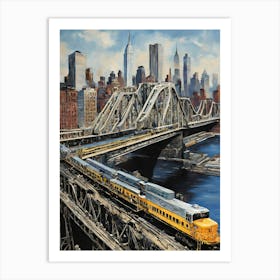 New York City Train Art Print