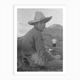 Untitled Photo, Possibly Related To Young Mexican Boy, Carrot Worker, Eating Second Breakfast In Field Near Art Print