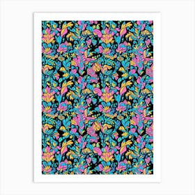 Aster Amaze London Fabrics Floral Pattern 6 Art Print