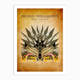 Ruiner Nergigante Vintage Art Print