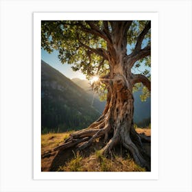 Old Tree In The Mountains Art Print