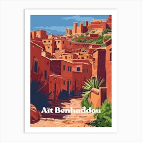 Ait Benhaddou Morocco Ighrem Digital Travel Art Art Print