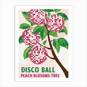 Peach Blossoms Tree Art Print