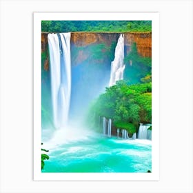 Cataratas De Agua Azul, Mexico Majestic, Beautiful & Classic (2) Art Print