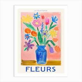 French Flower Poster Flowers Art Print