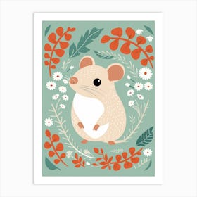 Baby Animal Illustration  Shrew 4 Art Print