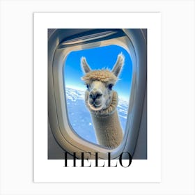 Hello Llama Art Print