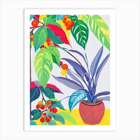 Coffee Plant Eclectic Boho Art Print