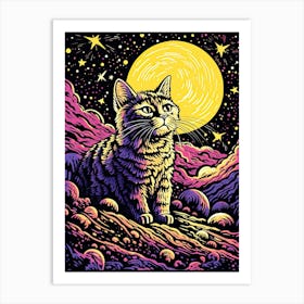 Quantum Pawntum, Psychedelic Cats series Art Print