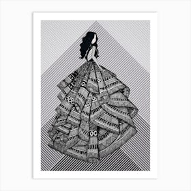 Girl In A Dress Art Print