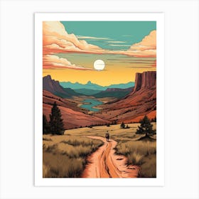 The Colorado Trail Usa 4 Vintage Travel Illustration Art Print