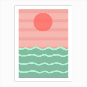 Sunset In The Sea 2 Art Print