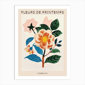 Spring Floral French Poster  Camellia 2 Art Print