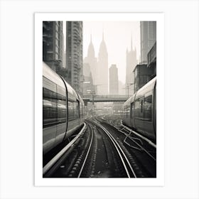 Kuala Lumpur, Malaysia, Black And White Old Photo 4 Art Print