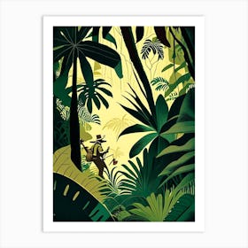 Jungle Adventures 4 Rousseau Inspired Art Print