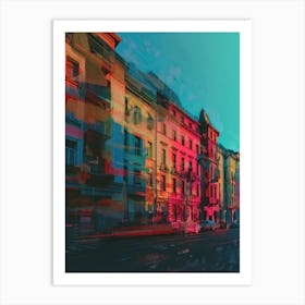 Berlin Procedual Glitch Art Art Print