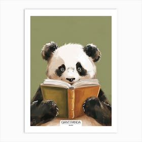 Giant Panda Reading Poster 2 Art Print