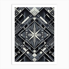 Technology Abstract Geometric Pattern 4 Art Print