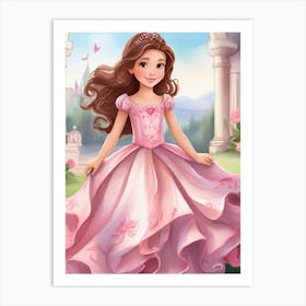 Pink Party Dress Art Print