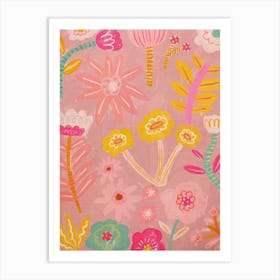 Pink Flowers Art Print