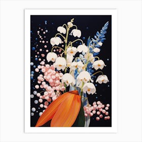 Surreal Florals Lily Of The Valley 2 Flower Painting Art Print