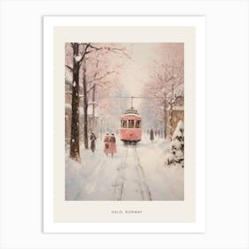 Dreamy Winter Painting Poster Oslo Norway 3 Art Print