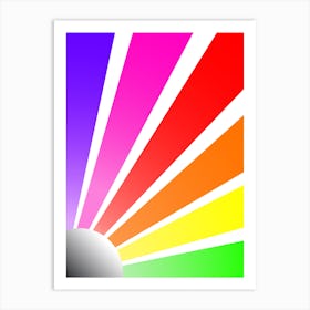 Rainbow Sunburst Art Print