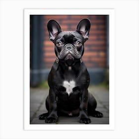 Black French Bulldog Art Print