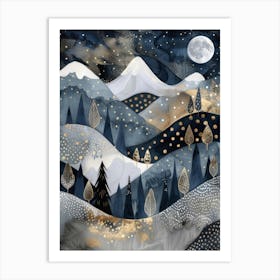 Snowy Mountains 4 Art Print