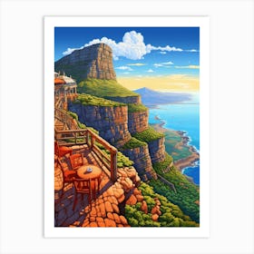 Lions Head Cartoon 1 Art Print