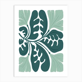 Hawaiian Leaf Matisse Style Boho Botanical Art Print