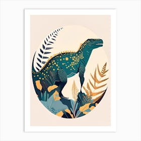 Lesothosaurus Terrazzo Style Dinosaur Art Print