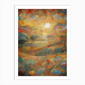 Sunset Landscape Art Print