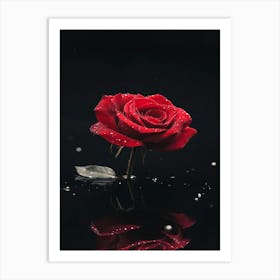 Rose In Water 3 Art Print