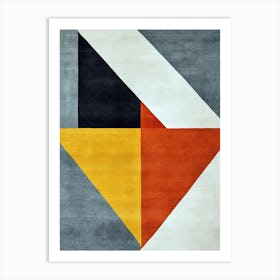 Radiant Reverie: Mid-Century Geometric Dreamscape Art Print