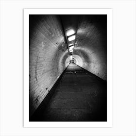 Tunnel under the London river Thames // Travel Photography Art Print