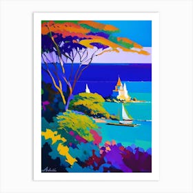 Nusa Dua Indonesia Colourful Painting Tropical Destination Art Print