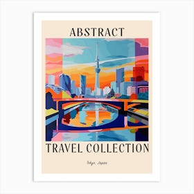 Abstract Travel Collection Poster Tokyo Japan 2 Art Print