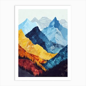 Mountain Landscape, Minimalism Art Print