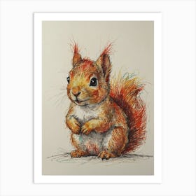 Red Squirrel 4 Art Print