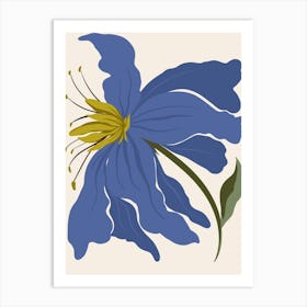 Blue Clematis Art Print