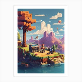 Pixel Art 3 Art Print